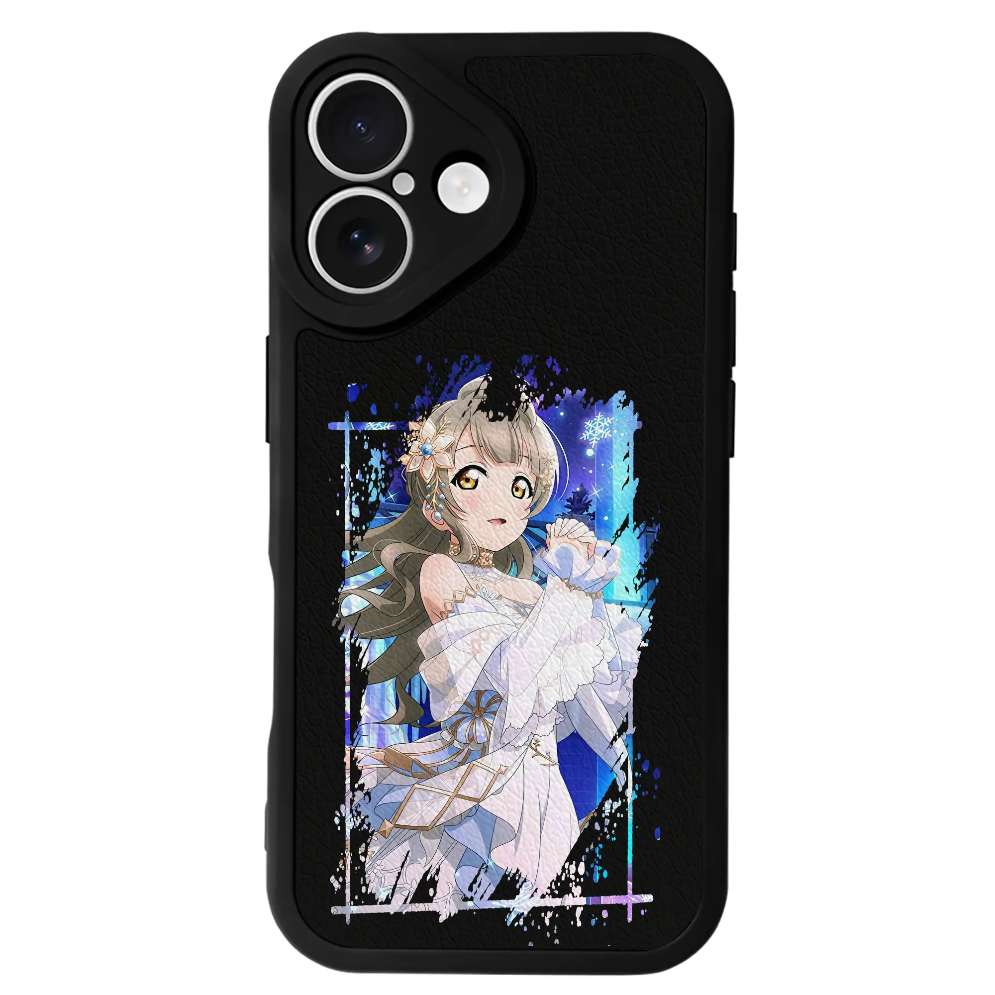 Love Live! グッズ,南ことり - IPhone 16シリーズ対応 ・ シリコンスマホケース ・ レザー調 ・ 高精度フィット ・ 耐衝撃 ・ ワイヤレス充電対応 ・ 精密カット